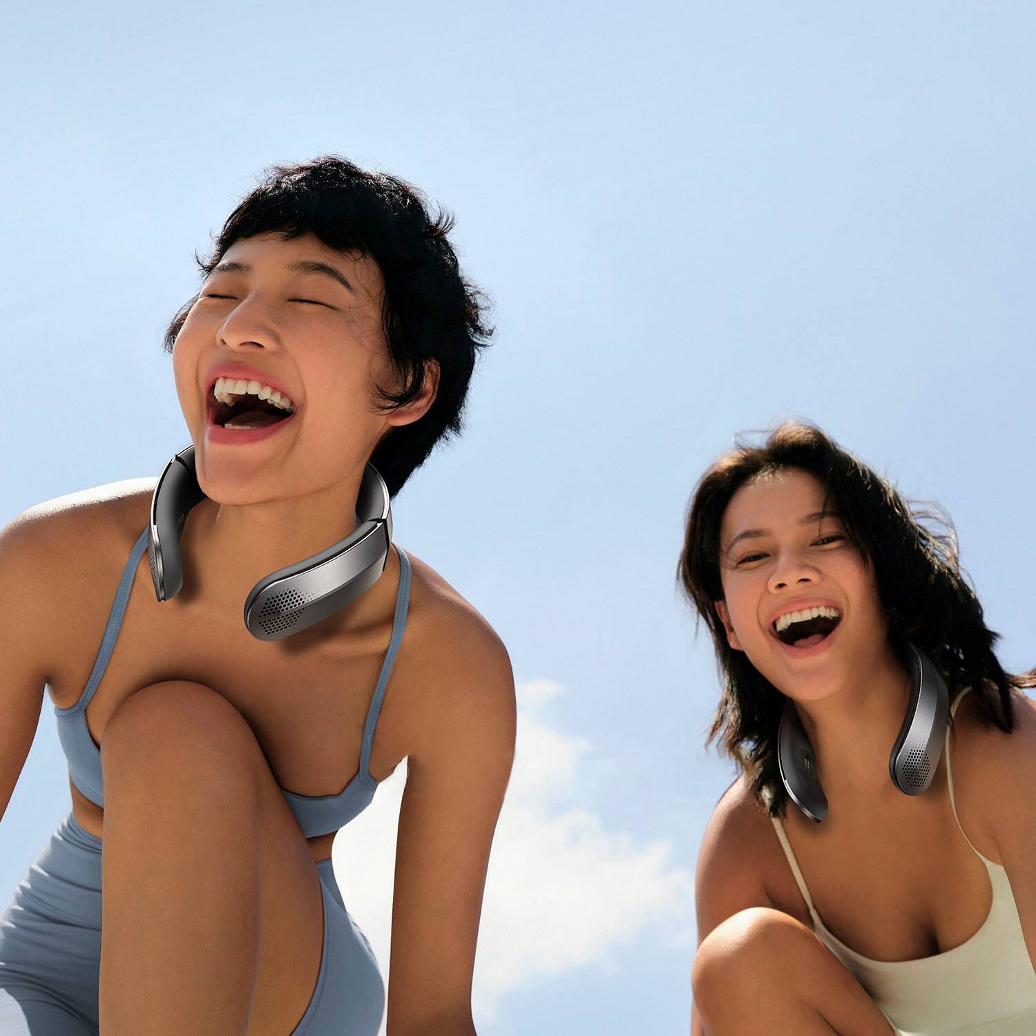 Alt View 12. TORRAS - COOLITE-Foldable Neck Fan - Cyber Grey.