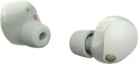 Front. Sony - WF1000XM5 True Wireless Noise Cancelling Earbuds - Silver.