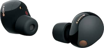 Front. Sony - WF1000XM5 True Wireless Noise Cancelling Earbuds - Black.