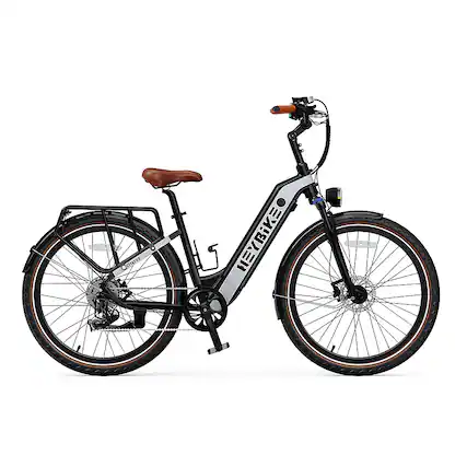 Front. Heybike - Cityrun Ebike w/ 55mi Max Operating Range & 25 mph Max Speed - Black.