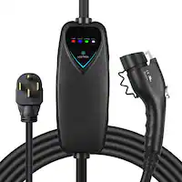 Lectron - Portable J1772 Level 2 NEMA 14-50 Electric Vehicle (EV) Charger-up to 40A-16' - Black - Front_Zoom