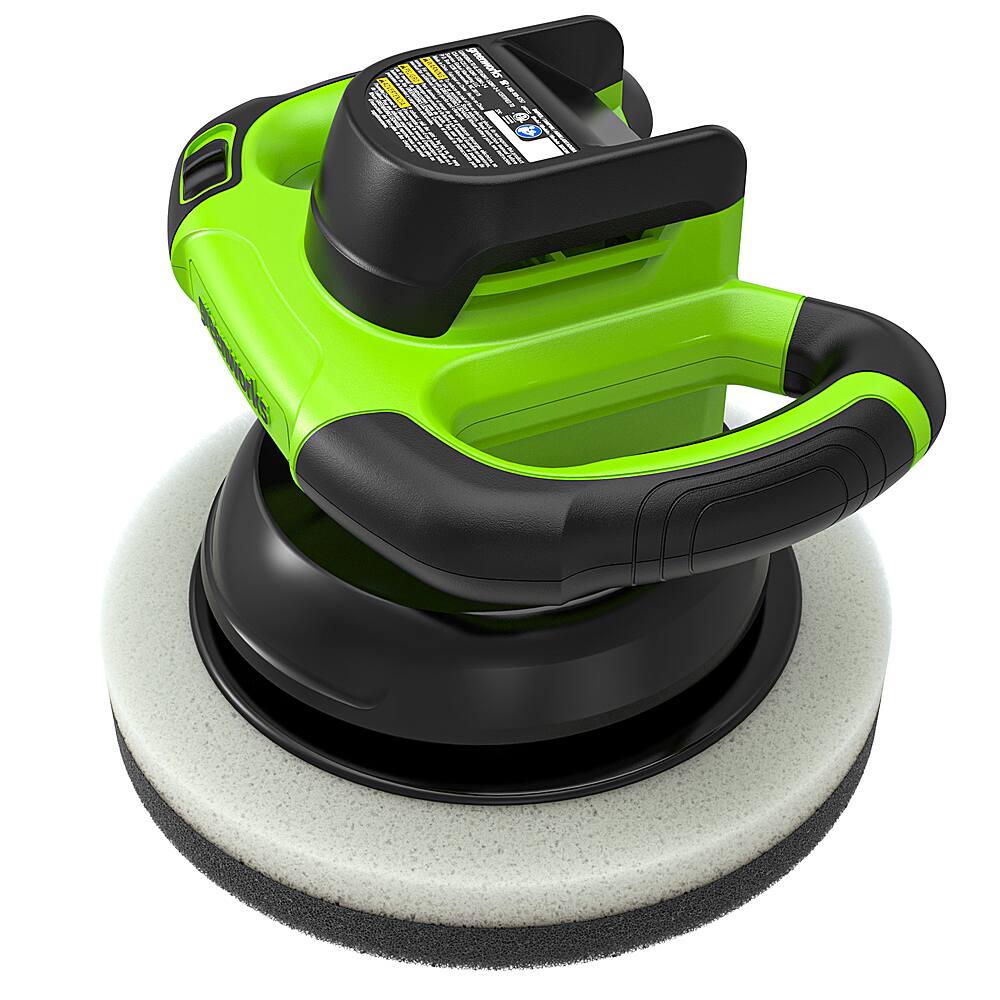 Angle. Greenworks - 24 Volt Buffer (Battery & Charger Not Included) - Green.