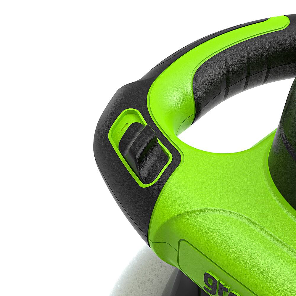 Left. Greenworks - 24 Volt Buffer (Battery & Charger Not Included) - Green.