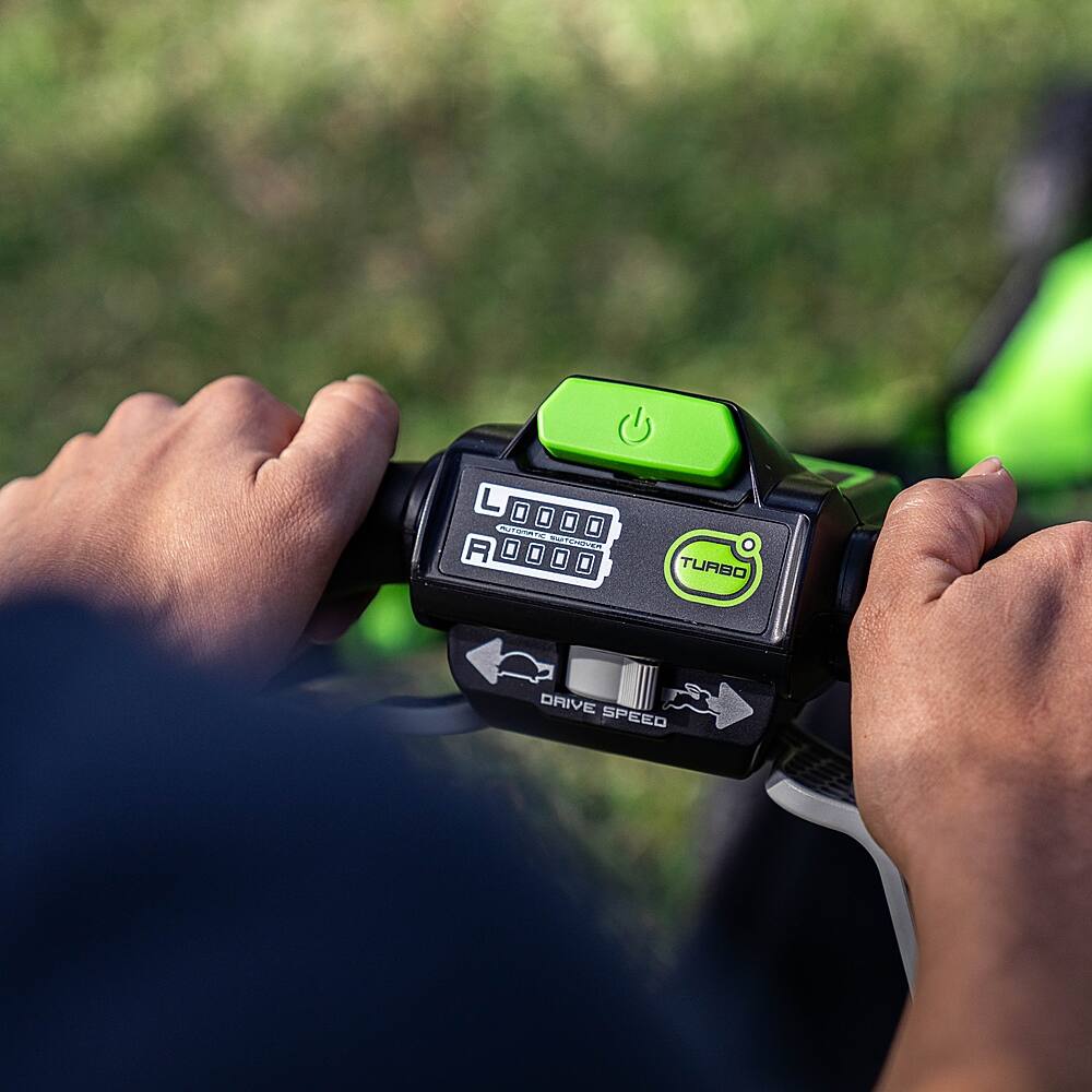 Alt View 29. Greenworks - 80V 21” Cordless Self-Propelled Lawn Mower with (2) 4.0 Ah Batteries and Dual-Port Charger - Green.