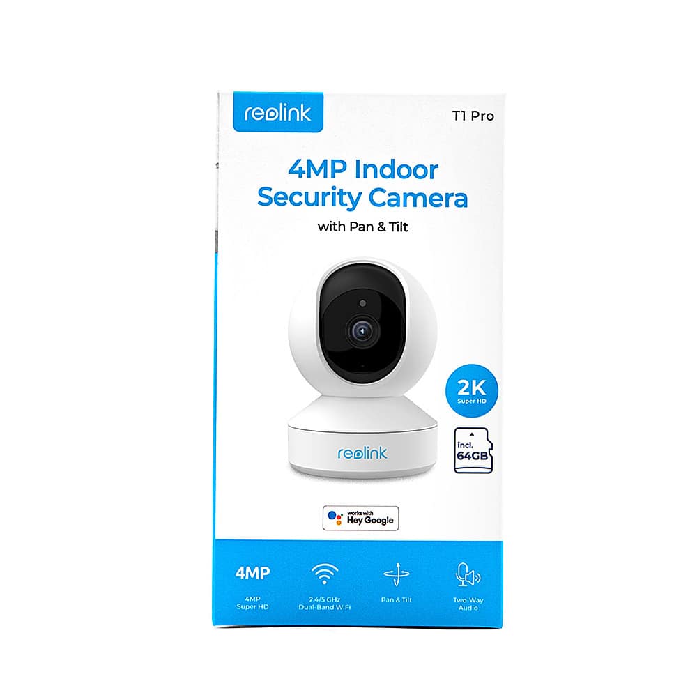 Alt View 13. Reolink - Smart 4MP Indoor Super HD 64GB Security Camera with Motion Spotlights - White.