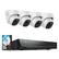 Front. Reolink - NVS Series (D) 8 Channel 4x Dome Cameras Outdoor Wired 10MP Ultra HD 2TB Built-in HDD NVR Security System - White,Black.
