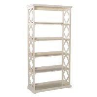 Linon Home Décor - Truxton Five-Shelf Bookcase - White - Front_Zoom