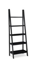 Linon Home Décor - Radford Five-Tier Ladder Bookshelf - Black - Front_Zoom