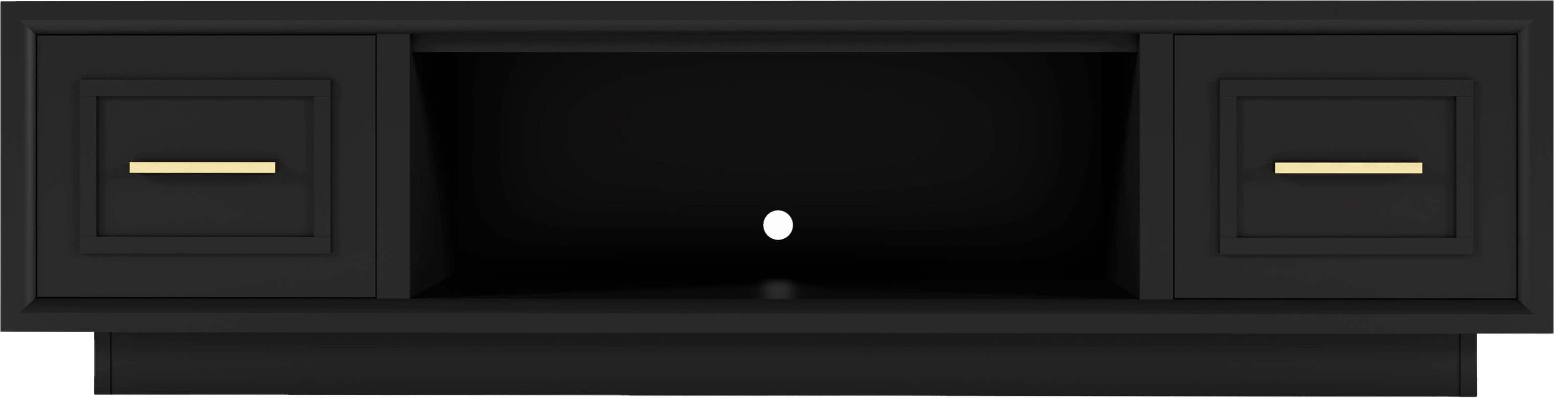 Legends Furniture - Entertainment Console for up to most 80" inch TVs - Seal Skin Black - Front_Zoom