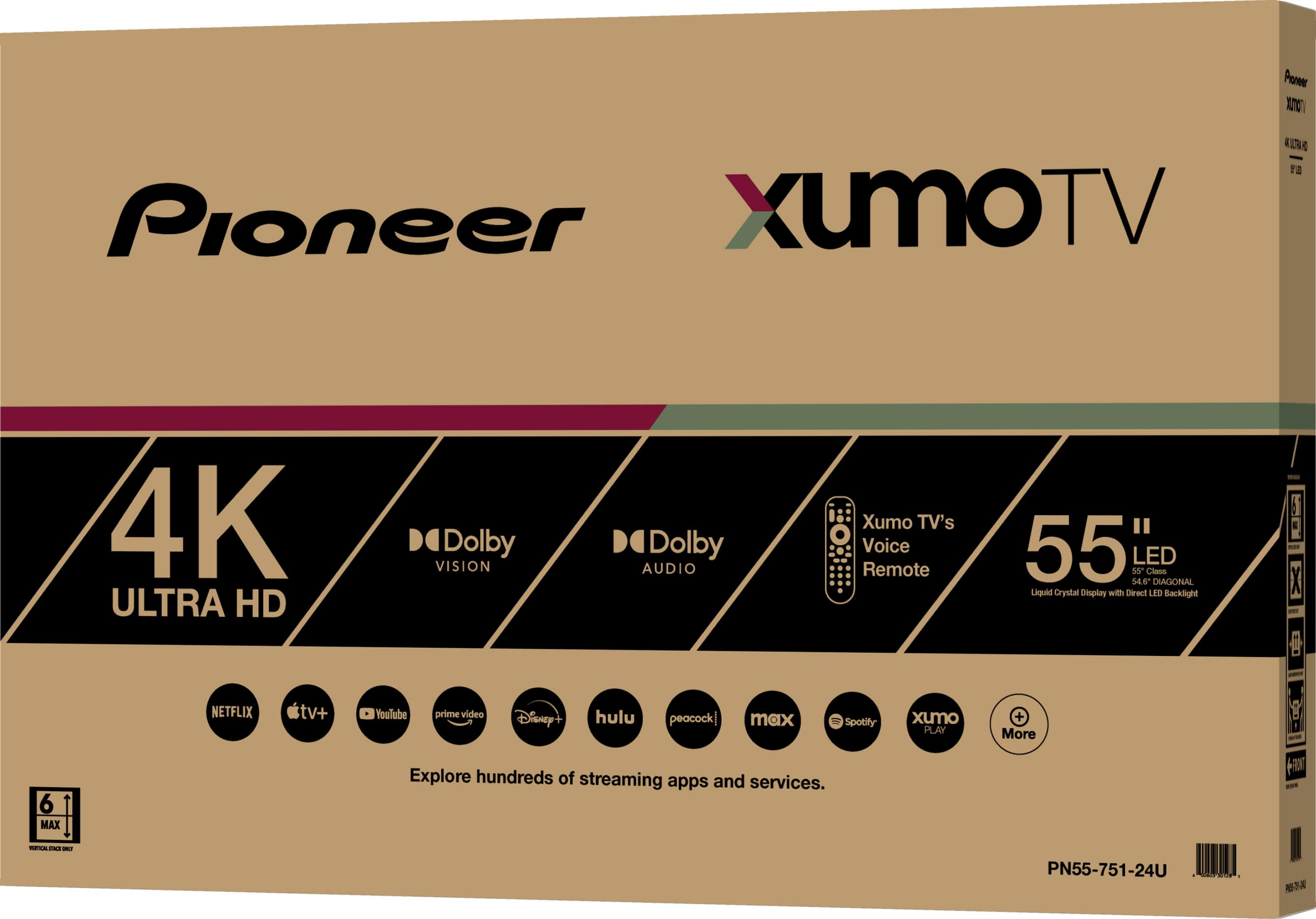 Alt View 16. Pioneer - 55" Class LED 4K UHD Smart Xumo TV - Black.