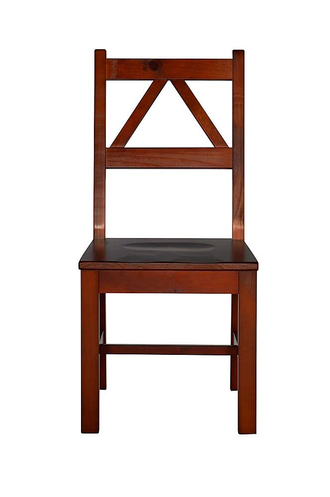 Angle View: Linon Home Décor - Tressa Solid Wood Chair - Antique Tobacco Brown