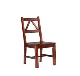 Linon Home Décor - Tressa Solid Wood Chair - Antique Tobacco Brown - Front_Zoom