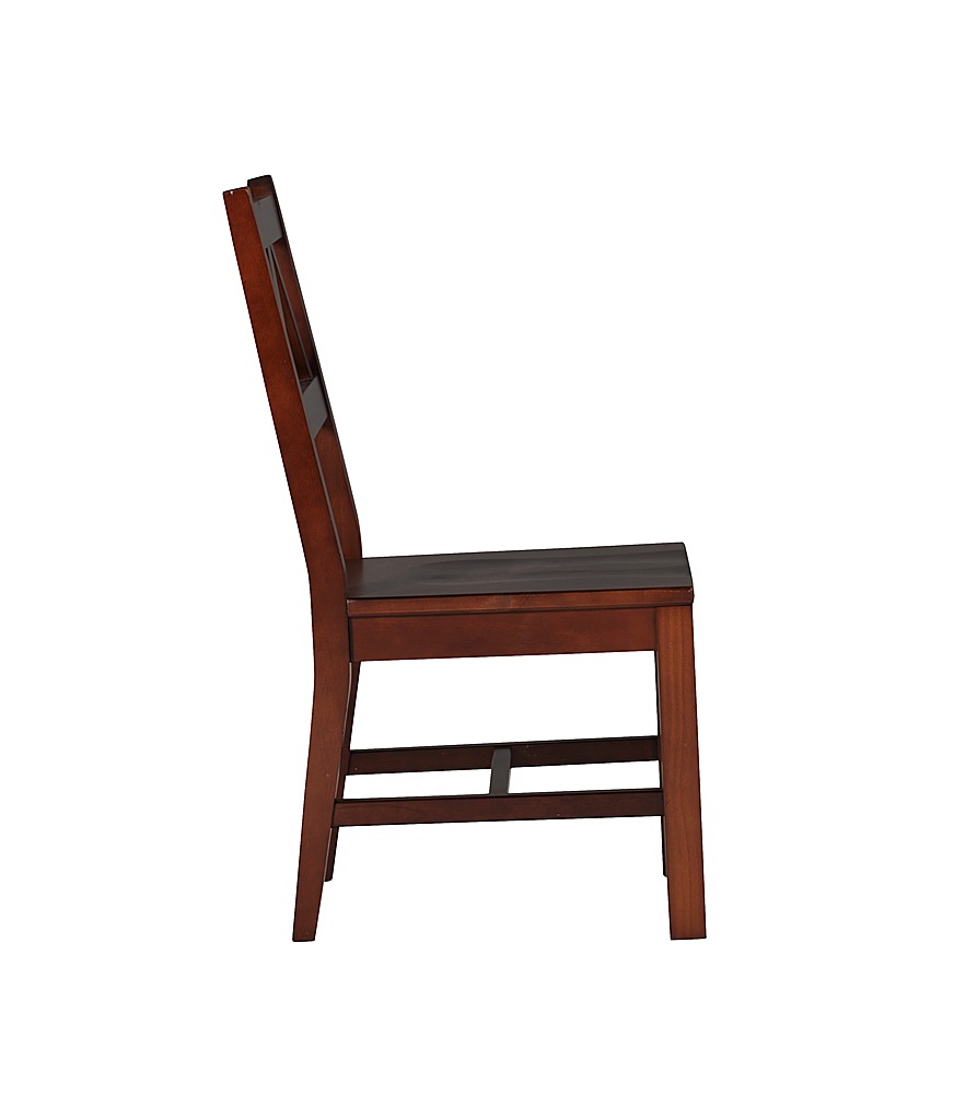 Left View: Simpli Home - Malden Bentwood Dining Chair with Wood Back - Denim Blue