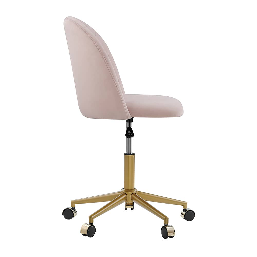 Pink rolling office online chair