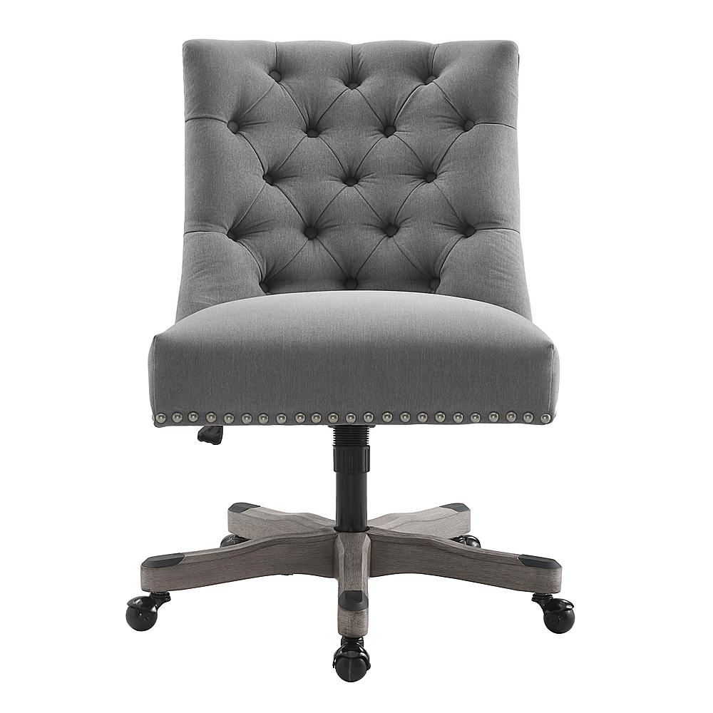 Office Star Mid Back Manager's Chair with Dillon Blue Fabric and Chrome Base