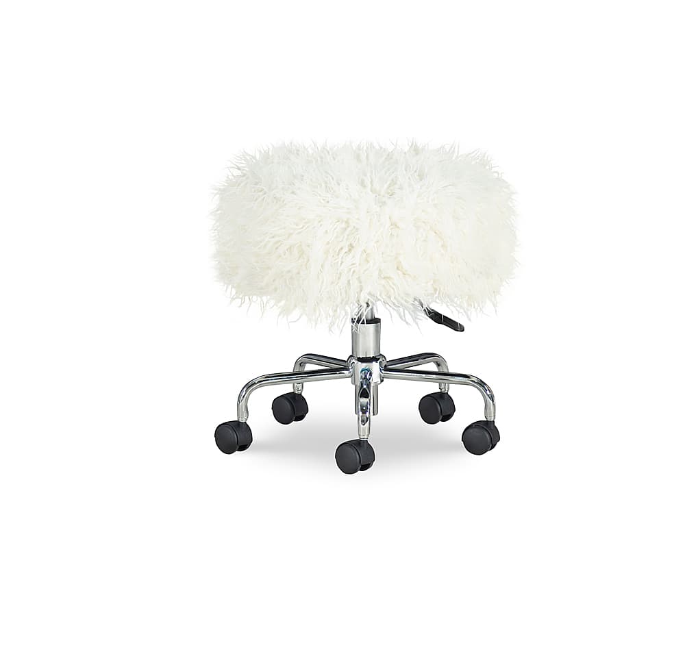 Linon faux best sale fur office chair