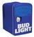 Front. Curtis - Bud Light - 6-Can Portable Mini Cooler - Blue.