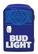 Left. Curtis - Bud Light - 6-Can Portable Mini Cooler - Blue.