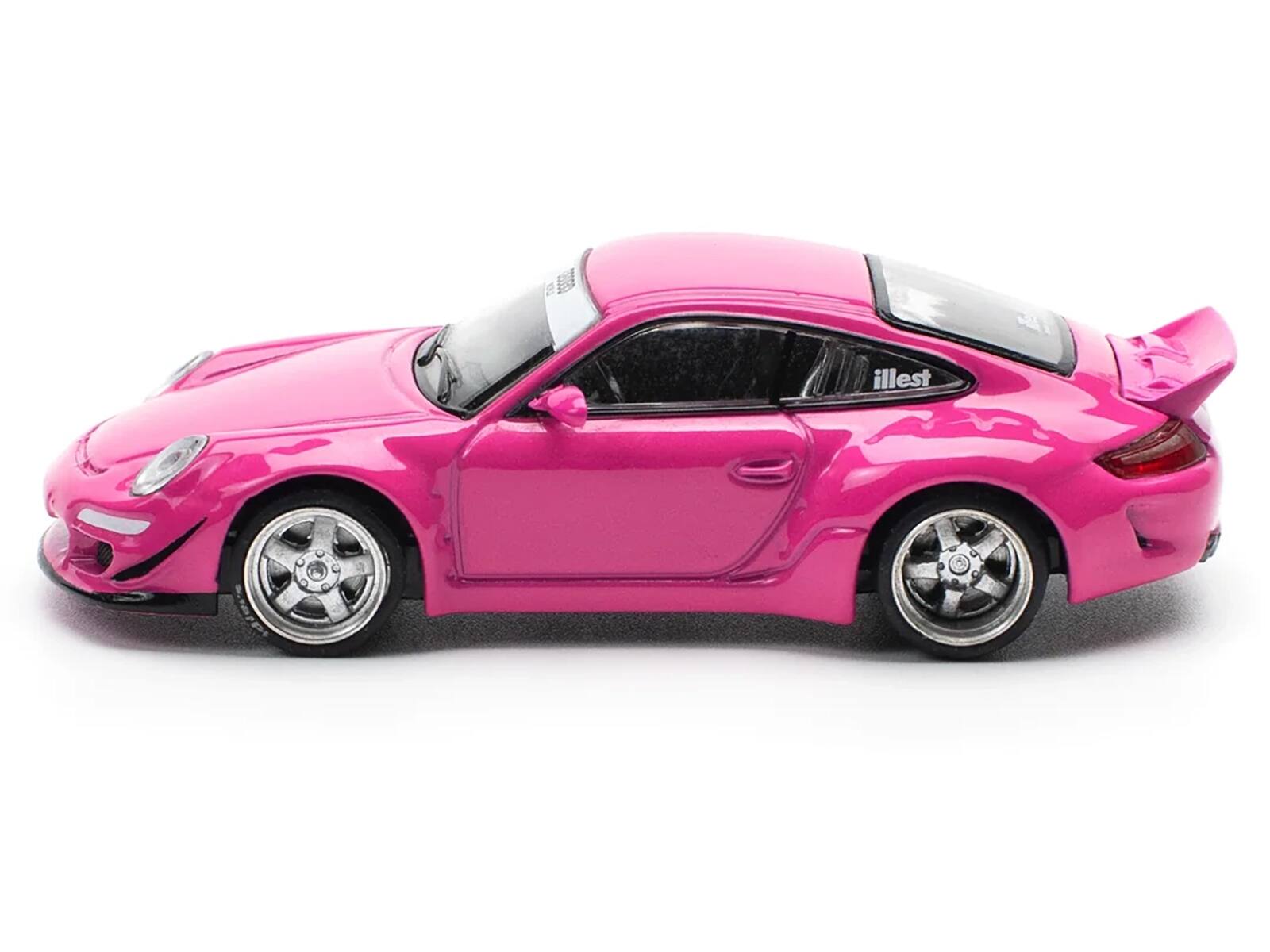 Alt View 1. Pop Race - RWB 997 Pink 1/64 Die Cast Model Car by Pop Race.