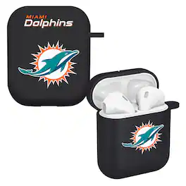 Artinian - Miami Dolphins AirPods Case Cover - Black