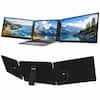 Front. INVZI - MagHub Dual 15.6" Laptop Screen Extender - Triple Screen Portable Monitor with Dual FHD IPS Displays, USB-C & HDMI.