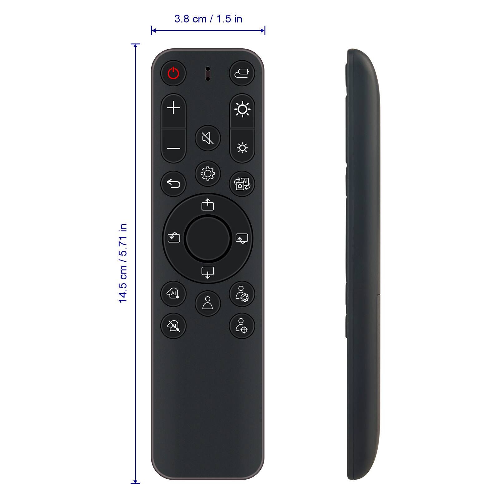 3.8 cm / 1.5 in  
14.5 cm / 5.71 in