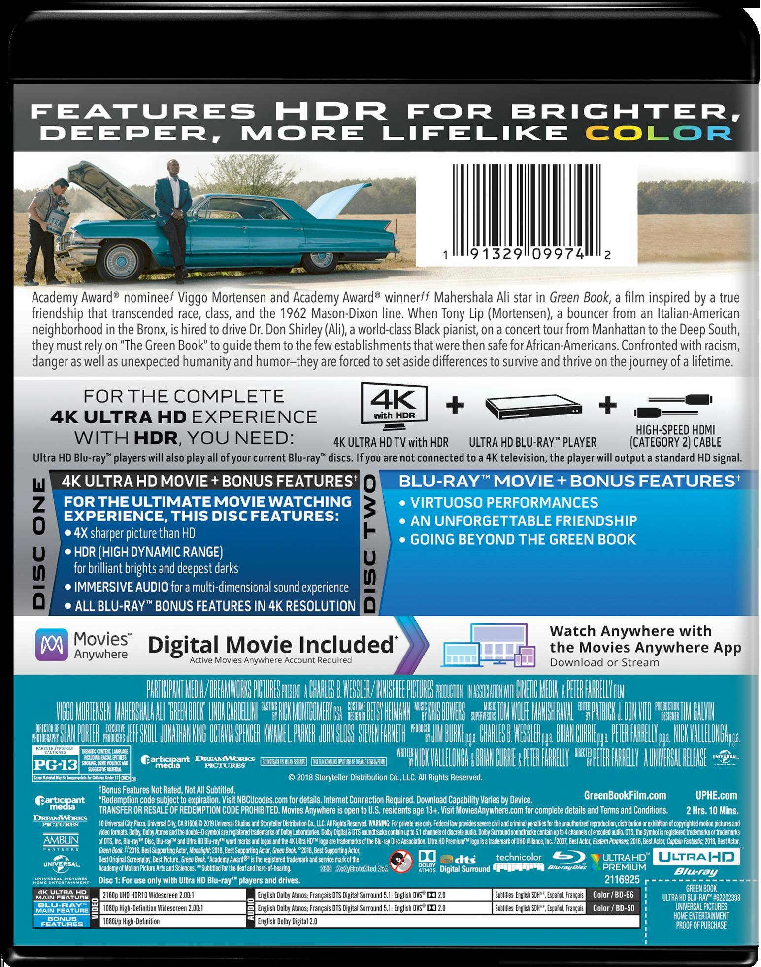 Angle. Green Book   - 4K Blu-Ray.