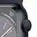 Left. Apple - Apple Geek Squad Certified Refurbished Watch Series 8 (GPS) 45mm Aluminum Case with Midnight Sport Band - M/L - Midnight.