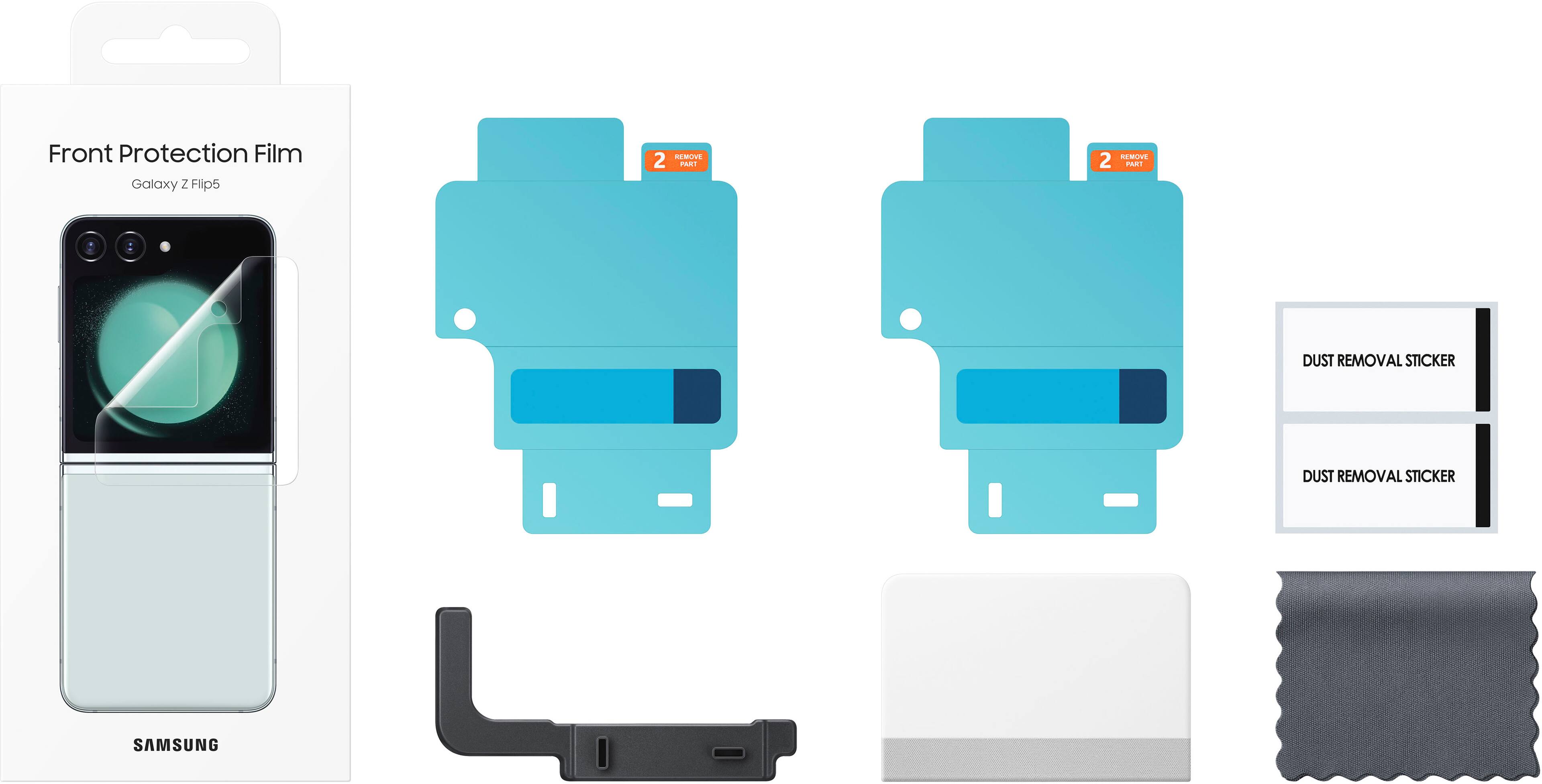 Alt View 12. Samsung - Galaxy Z Flip5 Front Protection Film - Clear.