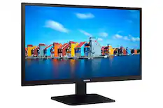 Front. Samsung - S33A 22” LED FHD Monitor (HDMI, D-sub) - Black.