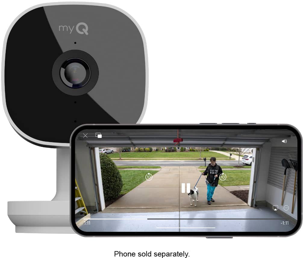 Alt View 15. Chamberlain - myQ Smart Garage Security Camera - White.
