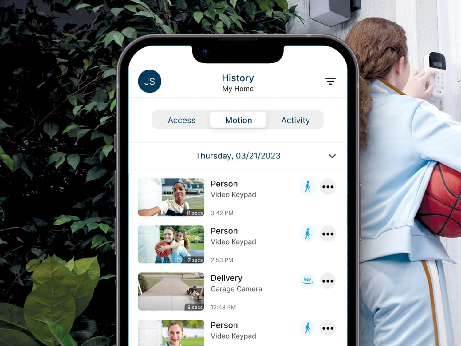 Alt View 14. Chamberlain - MyQ Smart Garage Video Keypad – Battery Operated - White.