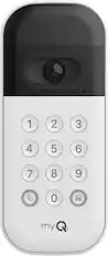 Front. Chamberlain - MyQ Smart Garage Video Keypad – Battery Operated - White.