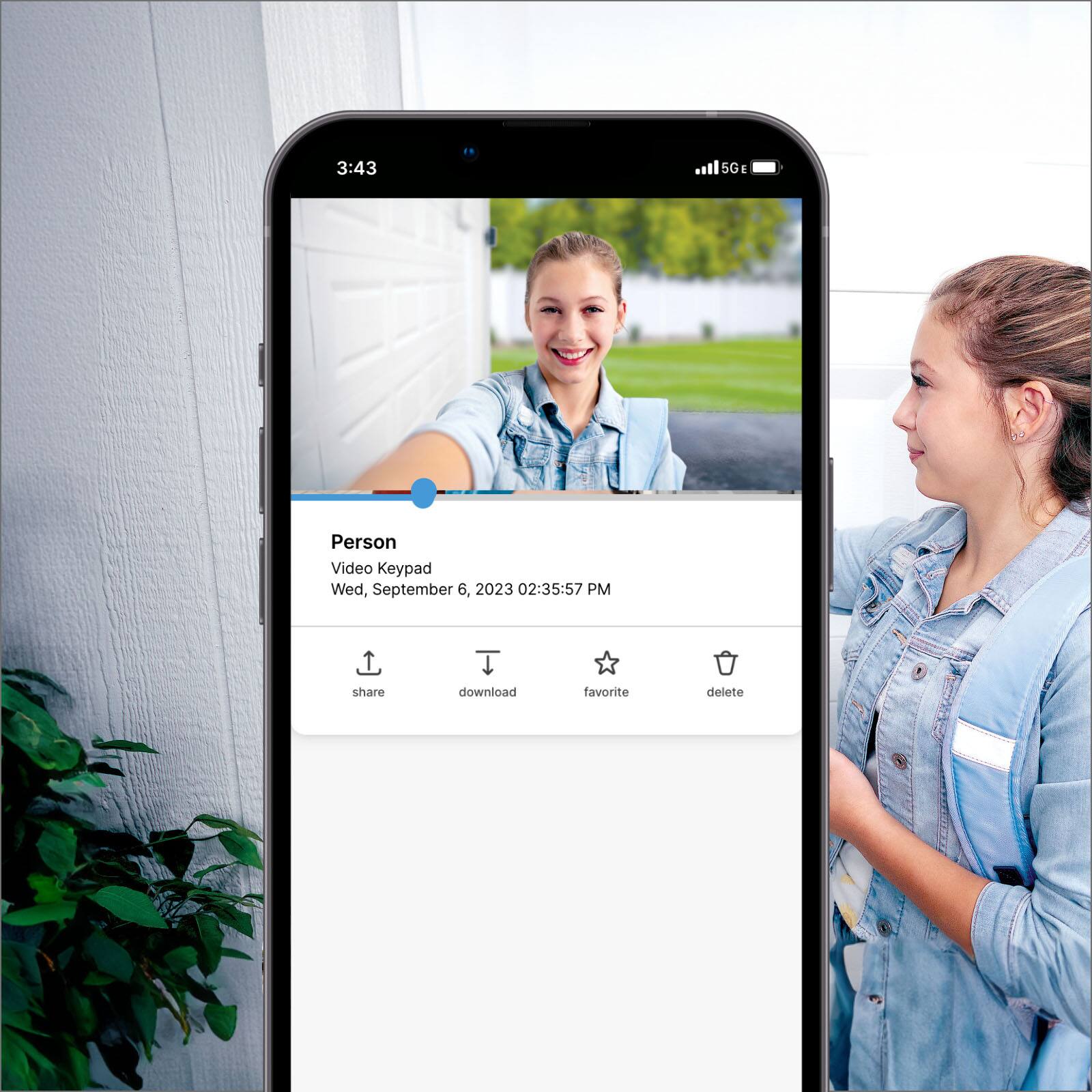 Alt View 19. Chamberlain - MyQ Smart Garage Video Keypad – Battery Operated - White.