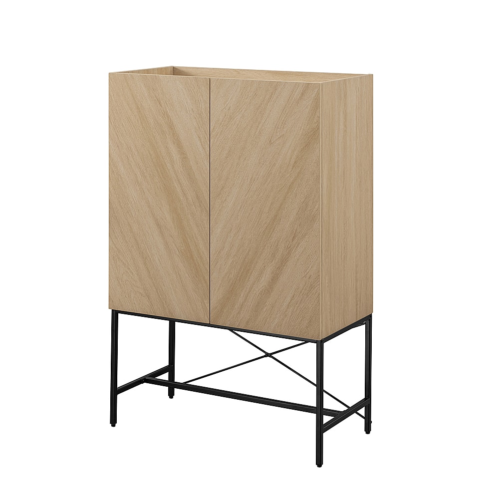 Walker Edison – Modern 2-Door Framed-Top Accent Cabinet – Coastal Oak Sansujyuku sansujyuku.com