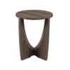 Walker Edison - Contemporary Arch-Base Round Side Table - Cerused Ash