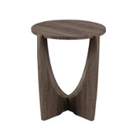 Walker Edison - Contemporary Arch-Base Round Side Table - Cerused Ash - Front_Zoom