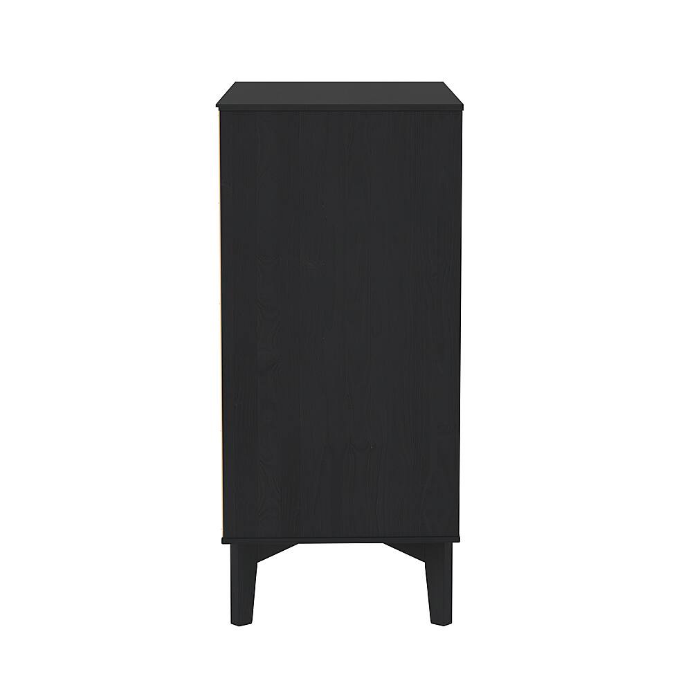 Best Buy Walker Edison Retro 3Drawer Solid Wood Dresser Black BBR3DSLDRBL