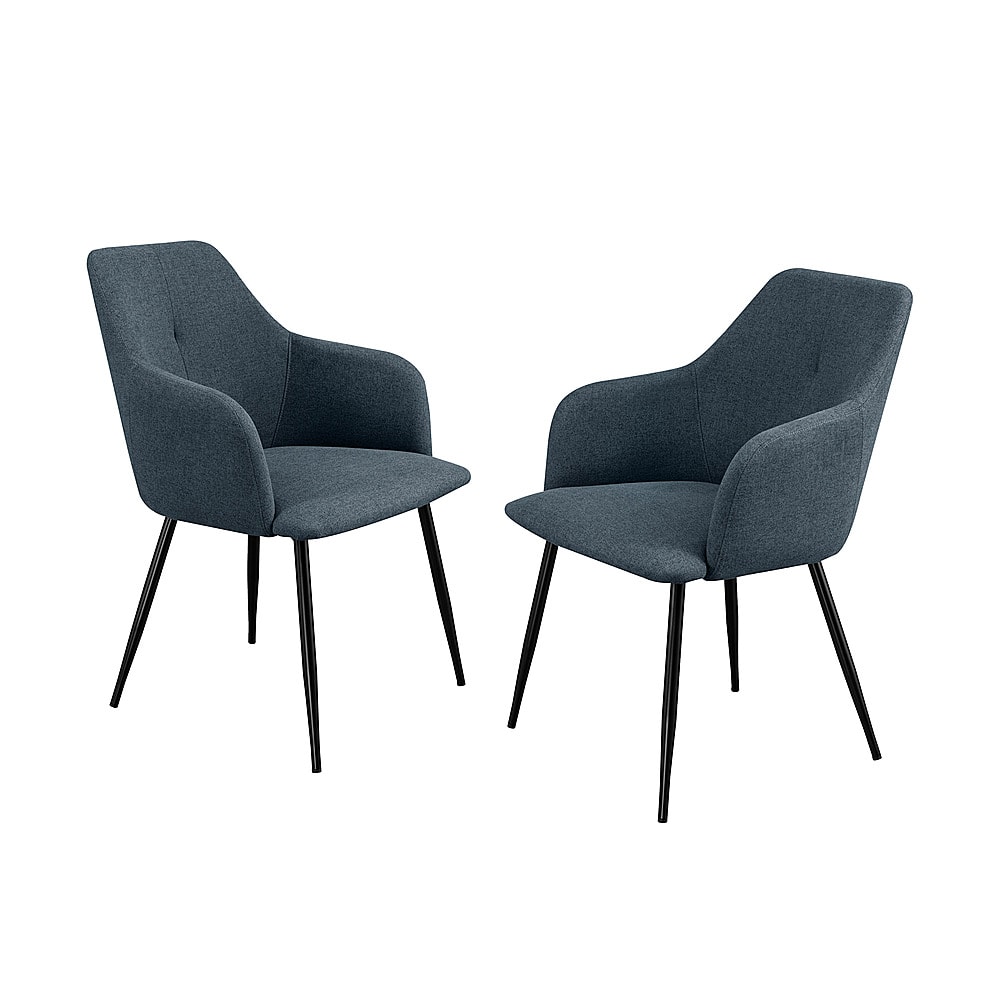 Angle View: Walker Edison - Modern Dining Chair - Indigo Blue