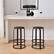 Alt View 12. Walker Edison - Modern Industrial Round Kitchen Stool - Black.