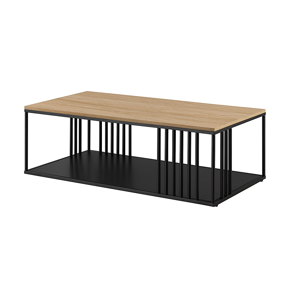 Walker Edison – Minimalist Slatted Open-Storage Coffee Table – Coastal Oak Sansujyuku sansujyuku.com