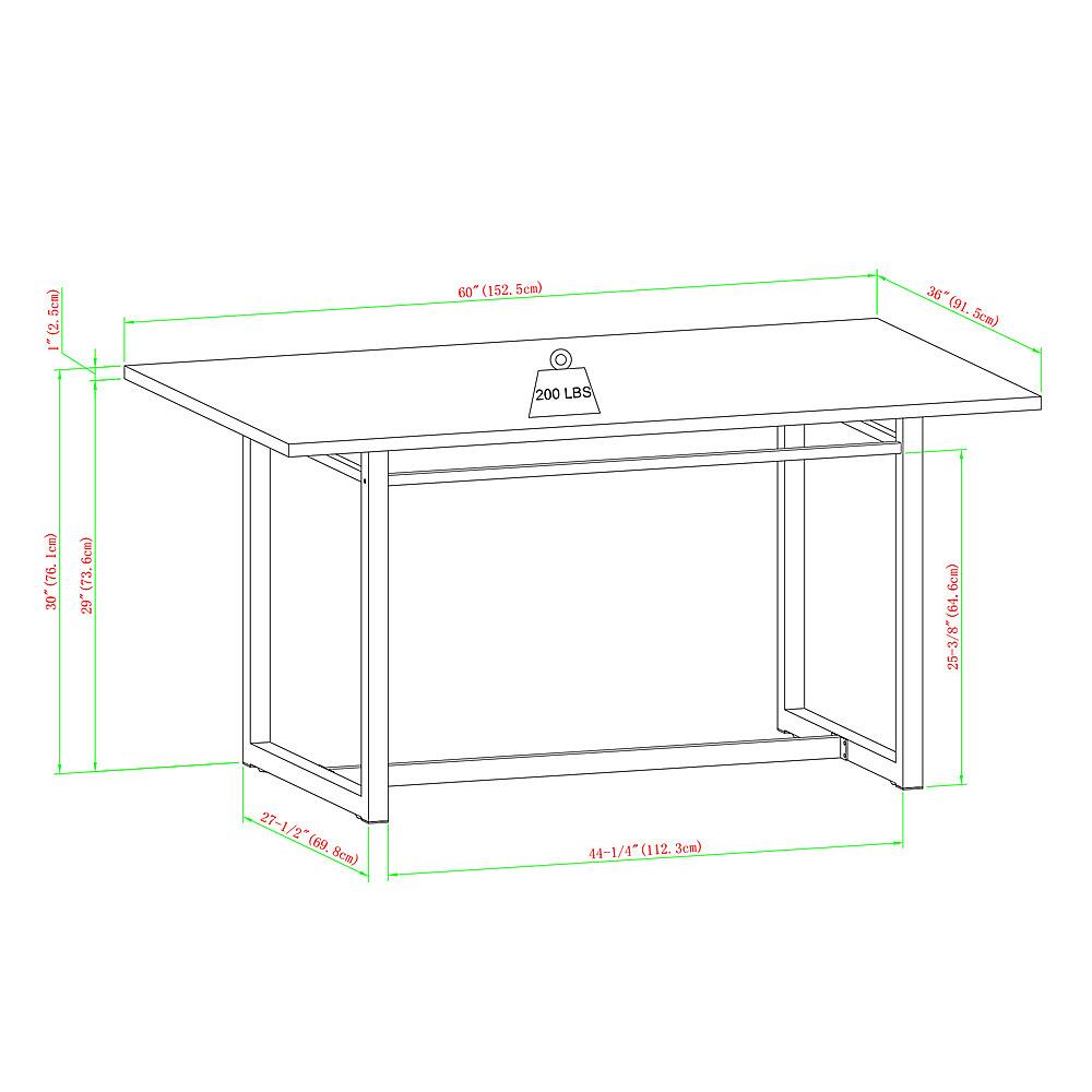 Walker Edison Industrial Dining Table Rustic Oak BBAND2DRO - Best Buy