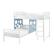 Angle. Walker Edison - Modern L-Shape Twin Bunk Bed - White.