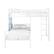 Front. Walker Edison - Modern L-Shape Twin Bunk Bed - White.