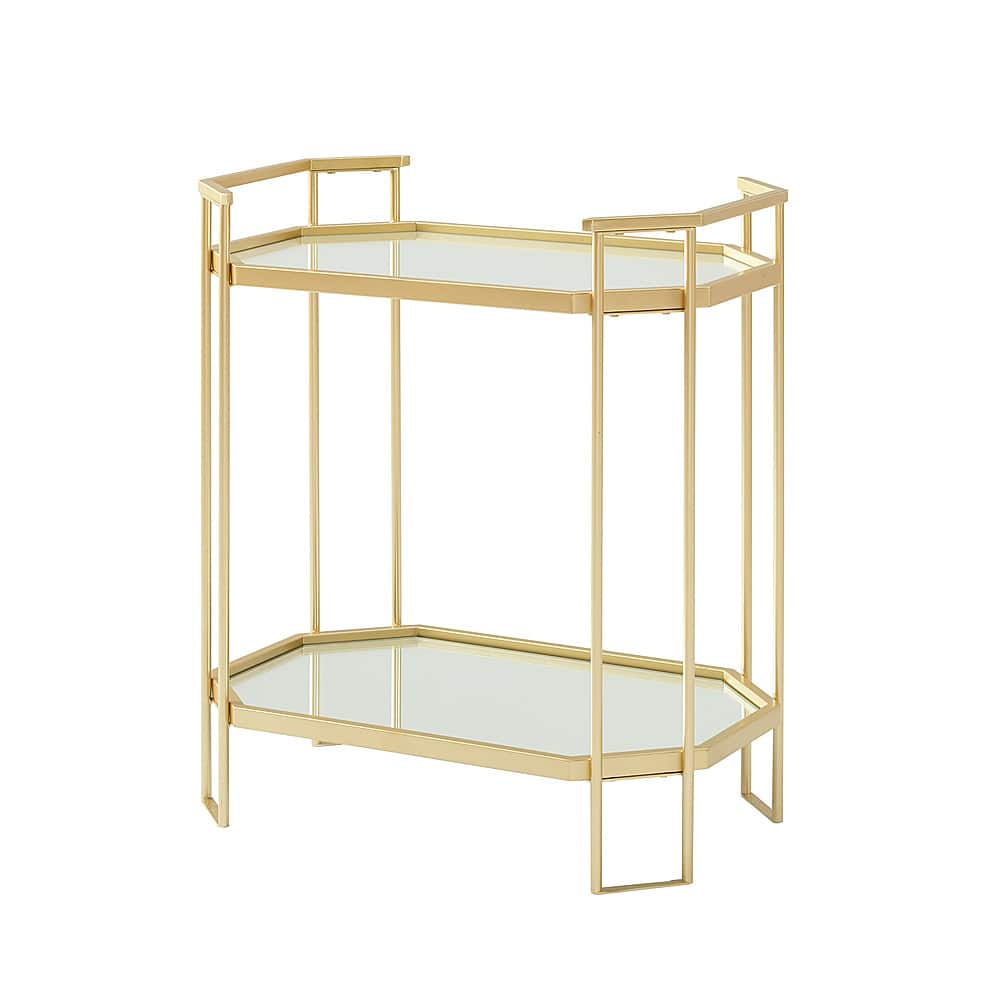 Walker Edison – Glam Mirrored Accent Table – Gold Sansujyuku sansujyuku.com