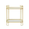 Walker Edison - Glam Mirrored Accent Table - Gold
