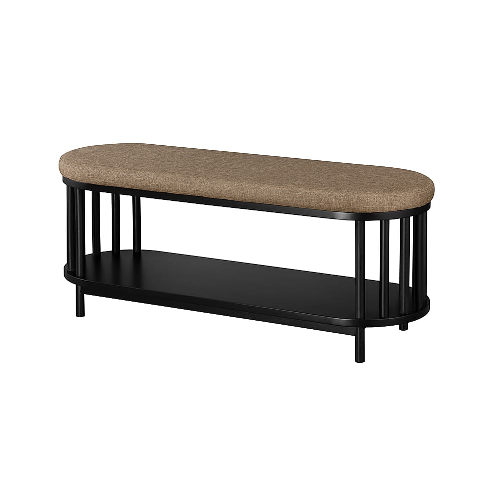 Walker Edison – Modern Upholstered Bench – Black Sansujyuku sansujyuku.com