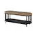 Angle. Walker Edison - Modern Upholstered Bench - Black.