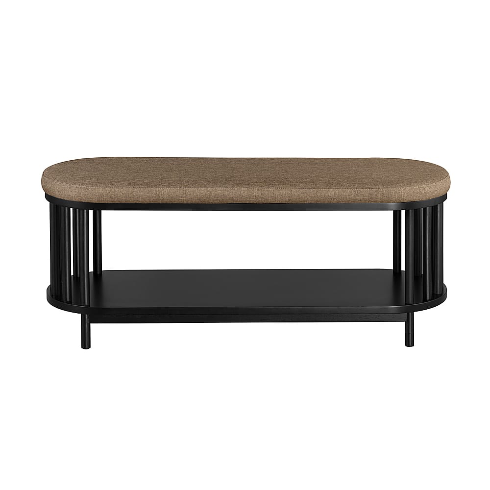 Black deals upholstered bench