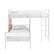 Front. Walker Edison - Modern L-Shape Twin Bunk Bed - White.